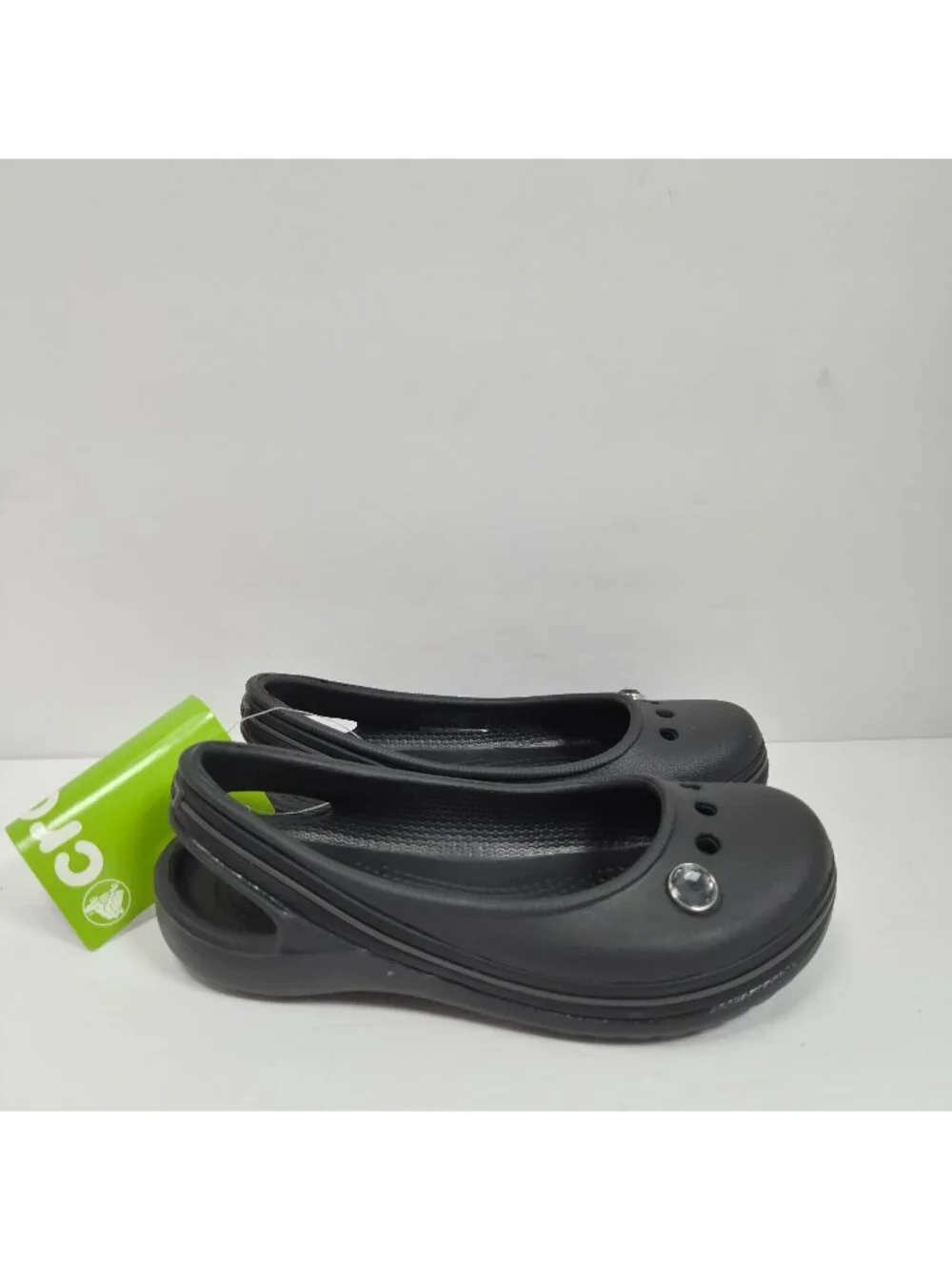 Crocs Genna II Gem Flat Kid's Black Slip On Sandals US Size C10